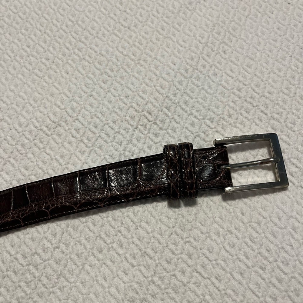 W. Kleinberg DK Brown Genuine Alligator Belt size 48